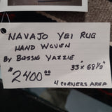 "Navajo Yei Rug" - Bessie Yazzie | Navajo Style Hand Woven Rug