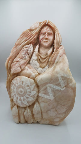 Native Woman - Alabaster Statue | Rudy Manzanares