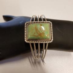 Silver Rectangular Turquoise Bracelet | From Albuquerque