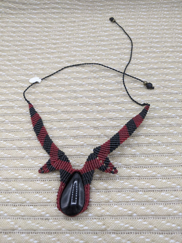 Red & Black Obsidian Necklace | Susana Huitron Alanco