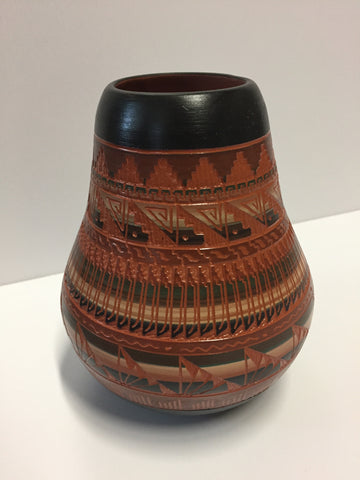 Stout Painted Vase | R. Betosl