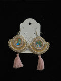 Beaded Earrings (Pink Tassel) - Hector Ibarra and Family