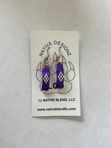 Purple Quill Curved Earrings