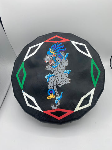 Painted Hand Drum (Jaguar)