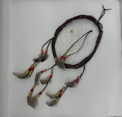 Handmade Medium Red Willow Dream Catcher