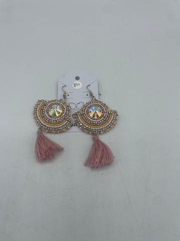 Beaded Earrings (Pink Tassel) - Hector Ibarra and Family