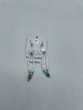 Beaded Earrings (Dangle Flower Blue) - Hector Ibarra and Family