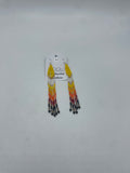 Beaded Earrings (Long Dangle Yellow ) - Hector Ibarra and Family