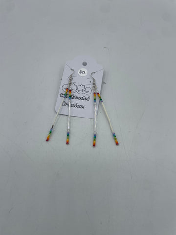 Beaded Earrings (Dangle Rainbow) - Hector Ibarra and Family