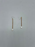 Beaded Earrings (Long Dangle Red and Yellow with Flowers) - Hector Ibarra and Family