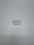 Silver Stud Earrings with Colored Stone (Various Colors)