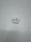 Silver Stud Earrings with Colored Stone (Various Colors)