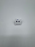 Silver Stud Earrings with Colored Stone (Various Colors)