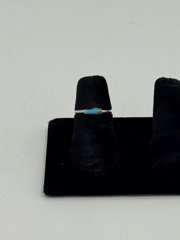 Silver Ring With a Small Turquoise Stone