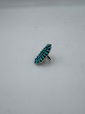 Oval Silver Ring With Turquoise