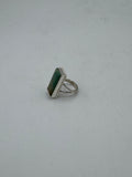 Rectangle Turquoise Silver Ring
