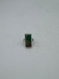 Rectangle Turquoise Silver Ring