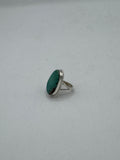 Silver Ring with Oval Turquoise Stone