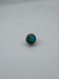 Silver Ring with Circle Turquoise Stone