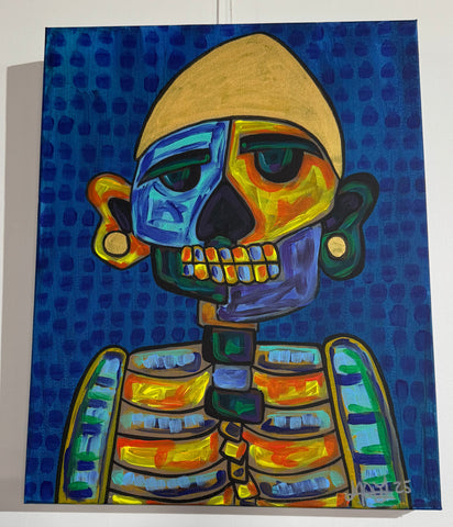 Mictlantecuitli #1 Painting - Jaqui Almaguer