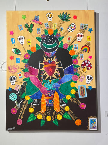 Mi Mundo Tree Painting - Jaqui Almaguer