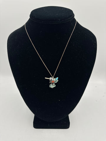 Hummingbird Pendant Silver Necklace
