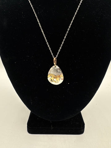Silver Horse Pendant Necklace
