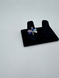 Blue and Purple Dragonfly Silver Ring