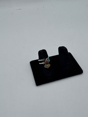 Colorful Hummingbird Silver Ring