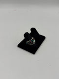 Black and Multicolor Silver Ring