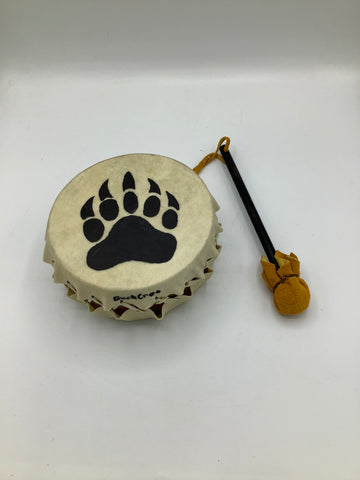 Painted Drum with Stick (Different Designs)