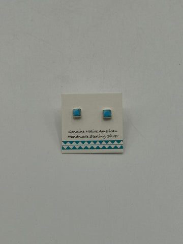 Silver and Turquoise Stud Earrings
