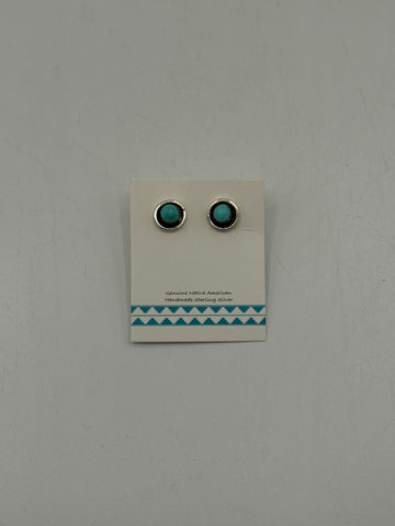 Silver and Turquoise Stud Earrings