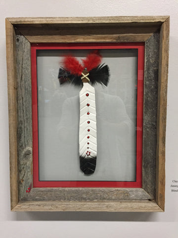 Painted Clay Feather | Jimmy "Two Dogs" Coplin