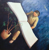 "Light Reading" - Original Painting | Robert Wapahi