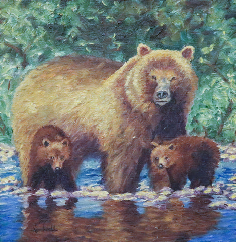 Ema & Her Cubs - Oil | Raymond C. Nordall