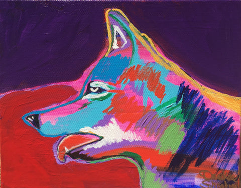 "Autumn Wolf" - Original Painting | Oneka Jones