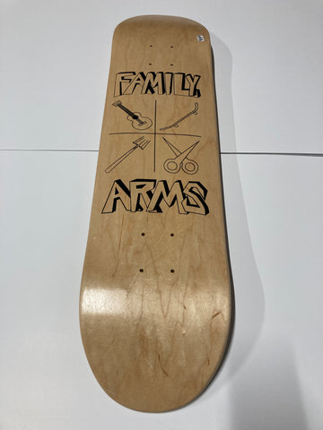Family Arms Skateboard Deck - Painted Skateboard | Wobe Productions