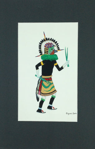 Kachina Dancer w/ Feathered Headdress - Print | Ramos Sanchez