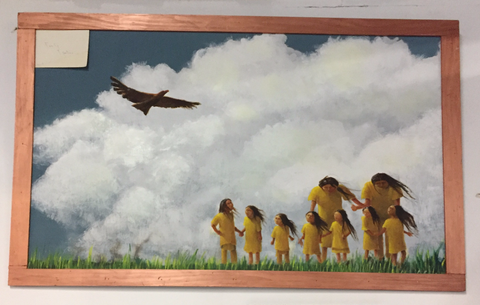 "Family of Feathers" - Original Painting | Robert Wapahi