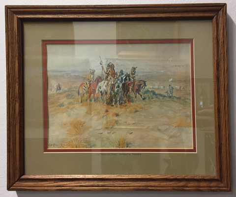 "Intercepted Wagon Train" Framed Print | Collection of John Molfese